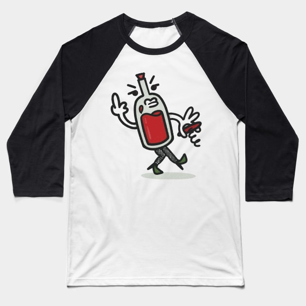 Wine Wench Baseball T-Shirt by me-mo-design